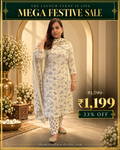 White & Purple Angrakha Cotton 3-Piece Suit Set