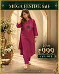 Magenta Patchwork Cotton 2-Piece Kurta Set