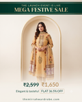 Mustard Yellow Kota Doria 3-Piece Block-Print Suit Set