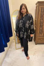 Black Rayon Co-ord Set